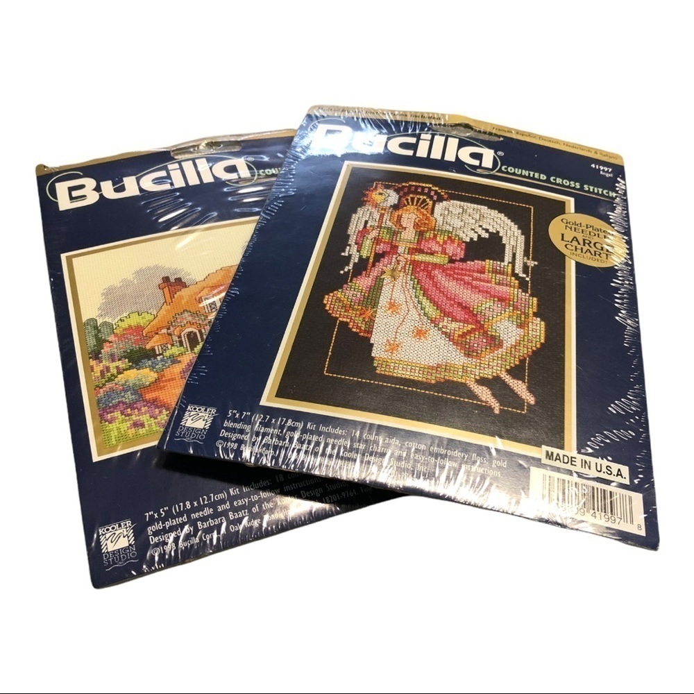 Vintage Bucilla Cross Stitch Patterns - Set of 2